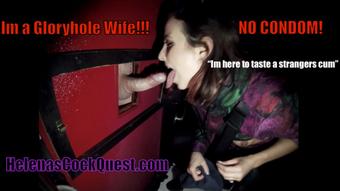 Sucking cock at a GLORYHOLE No condom