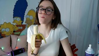Banana and whipped cream fun - Jan 26, 2021