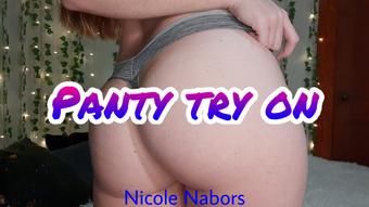 Panty try on