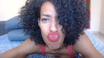 lip sniffing my juicy red lips - July 05, 2019
