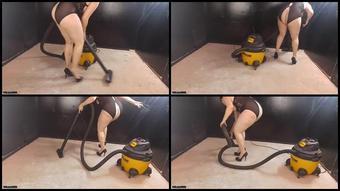 Booty4U Vacuuming In Lingerie And Heels