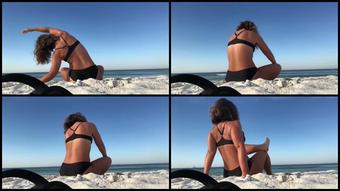 Southernbooty 16 07 2020 544059079 A Little Beach Yoga For Y All Today Random Fact About Me My Number One Goal In Life