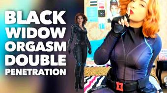 Black Widow  cumming hard with DP - January 22, 2020