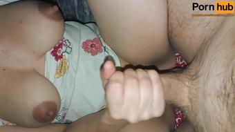 Amateur Handjob From Hot Teen With Big Tits - Homemade Handjob POV