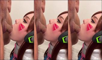  Girl Cosplay D.Va from Overwatch and Sucks Dick till Facial