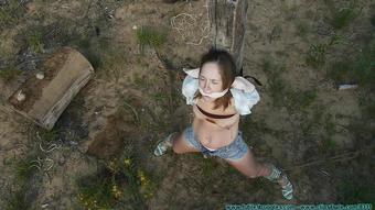 Punishing Outdoor Bondage For Rachel 3