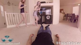 POV Stepbrother worships Sisters feet