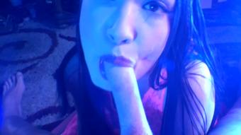 Blue Light blowjob