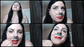Booty4U Nasal Cannula With Red Lipstick