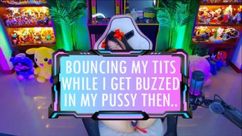 Bouncing my boobs while i get buzzed then i use my domi - July 10, 2024