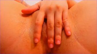 Creamy dildo pussy play with squirt