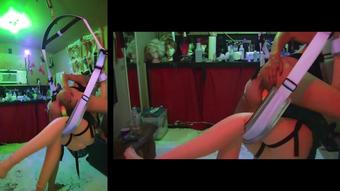 Willamina plays with girl blow up doll