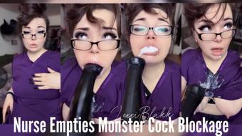 Nurse Empties Monster Cock Blockage