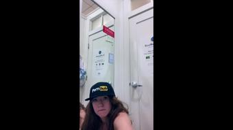 Thick Redhead Makes Her Self Cum In American Eagle