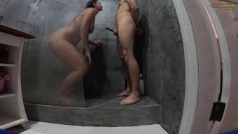 Phat ass MILF pounded hard in the shower - Candy Milady