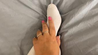 white long socks on my pretty feet