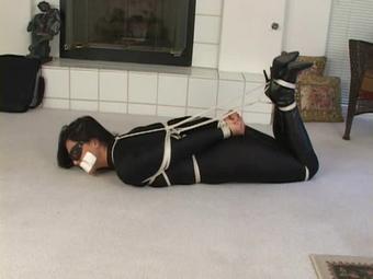 Confident Catburglar Hogtied - Tomiko