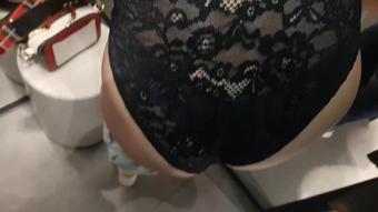 Depraved friend asked me to go with her to the fitting room