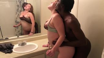 Redhead PAWG Gets fucked Hard on Bathroom Counter Gets creampie by BBC