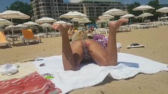 Public Beach Orgasm With Lovens Lush Control By My Stepbro