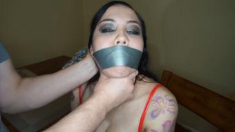Hungbiswitch Dirty Slut Wife Taped Up And Rammed