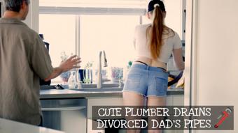 Cute Plumber Drains Divorced step-Dad's Cock - October 20, 2019