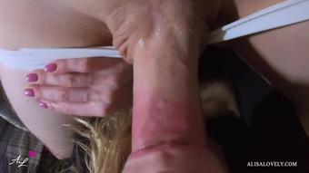 Teen Blowjob Big Cock and Cumshot on Lips - Amateur POV