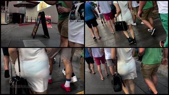 0038 Dress White Vtl Asian Candid Public See Thru Thong Oops