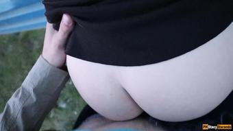 Real Public Sex Near The Railroad | CUM IN PANTIES