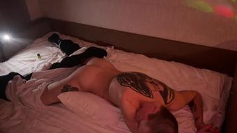 Sit down on his big dick and cum in the ass