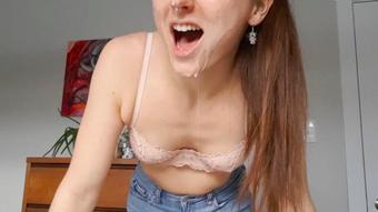 Hazel Simone Massive Facial For College Cumslut Joi