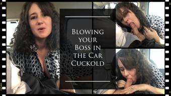 Blowing your boss in the car cuckold