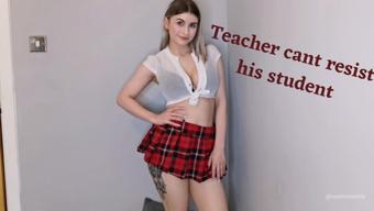Teacher cant resist his student
