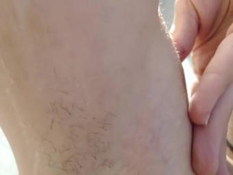 Close up fuzzy armpits