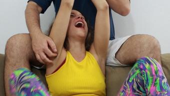 Friend TICKLE my armpits