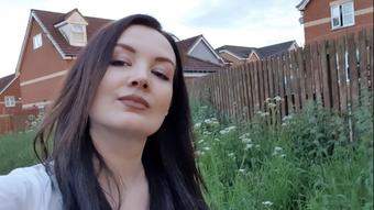 Blue dress suburbs wetting peeing - June 15, 2021