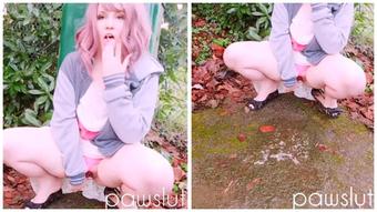 Pawslut Risky Piss In Public