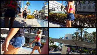 Incredible Blonde Latina Pink Top 1878
