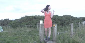 Outdoor Peeing in a Red Dress - April 20, 2025