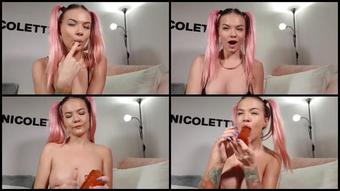Full Mouth With Dildo