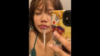 Got Some Cum In Mouth After Live Show In Lingerie