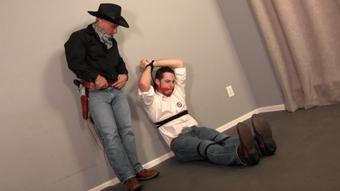 Cowboy Tony Tickle Torments Officer Toby