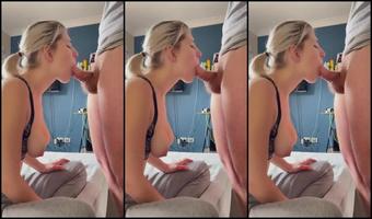 She takes a huge cum load on her face like a champ