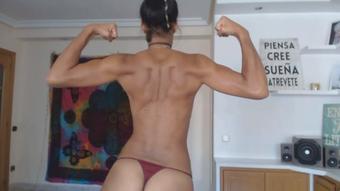 Bicep curls n flexing - August 15, 2019