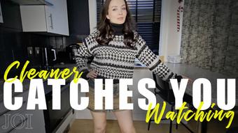 Cleaner catches you watching JOI - January 26, 2024