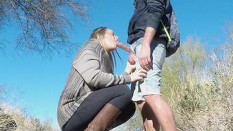 Mya Lane - Slurping Cum From Hand On Hike