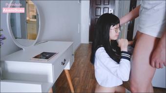 Asamisusu Well Behaved Blowjob Lick The Meat Stick Hard And Get Fucked In Front Of T
