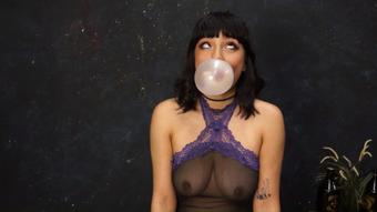 Valerie's First Bubblegum Bubble Blowing