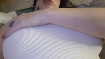 10Big breasts tight white tee - March 08, 2020