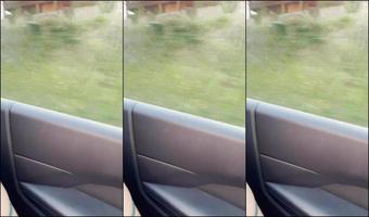 Real amateur teen flashing pussy and tits public voyeur - on my way to a nudist beach - Yoya Grey